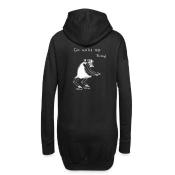 Lassen Sie sich treiben - Hoodie-Kleid - Schwarz - Hinten