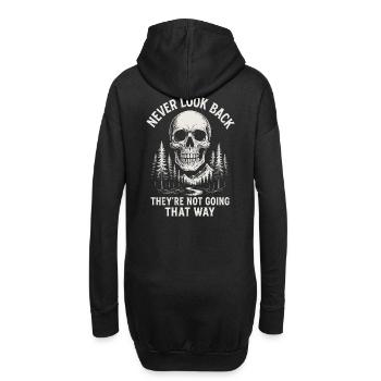 Schädelwald Nie Zurück - Hoodie-Kleid - Schwarz - Hinten