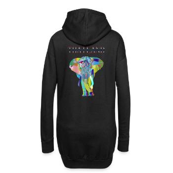 IDÉE CADEAU ÉLÉPHANT DE THAÏLANDE - Sweat-shirt à capuche long Femme - noir - Dos