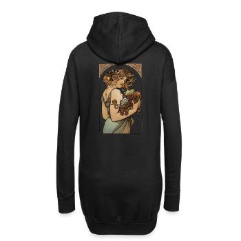 Alfons Mucha - Le Fruit - Hoodie-Kleid - Schwarz - Hinten