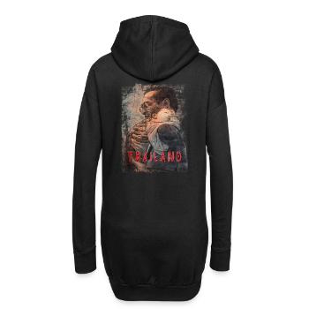 Thaïlande - Sweat-shirt à capuche long Femme - noir - Dos