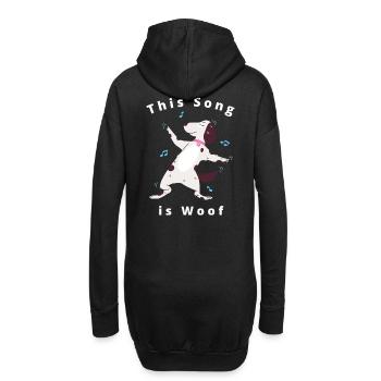 Süße lustige tanzen Hund Design - Hoodie-Kleid - Schwarz - Hinten