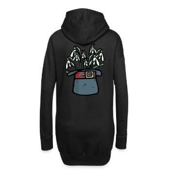 Hat Spring Garden Nursery Snowdrop Eco - Sweat-shirt à capuche long Femme - noir - Dos
