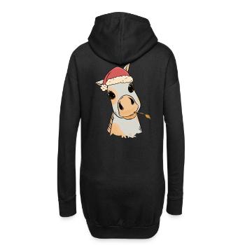 Fohlen Baby Xmas Weihnachtsgeschenk Pferdenarr - Hoodie-Kleid - Schwarz - Hinten