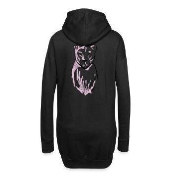 Tigre, Faune, Lion, Safari, Afrique, Animaux De Zoo - Sweat-shirt à capuche long Femme - noir - Dos