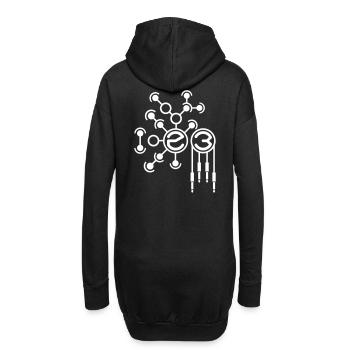 028 23 - Hoodie-Kleid - Schwarz - Hinten
