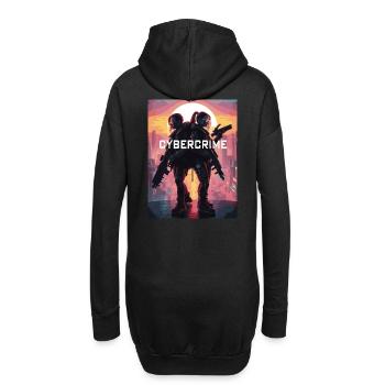 cyber 05 - Hoodie-Kleid - Schwarz - Hinten