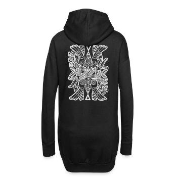 Wikinger Tribal Tattoo Celtic Runen Viking - Hoodie-Kleid - Schwarz - Hinten