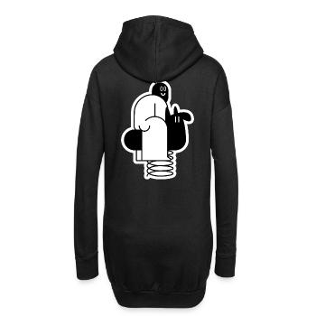 Swinging Thug - Hoodie-Kleid - Schwarz - Hinten