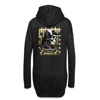Straßen Rapper - Hoodie-Kleid - Schwarz - Hinten
