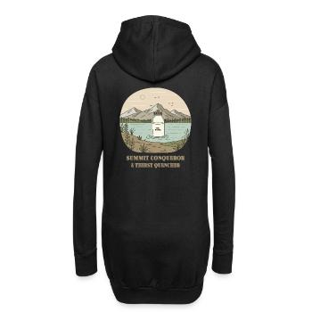 Randonneurs au sommet et désaltérants - Sweat-shirt à capuche long Femme - noir - Dos