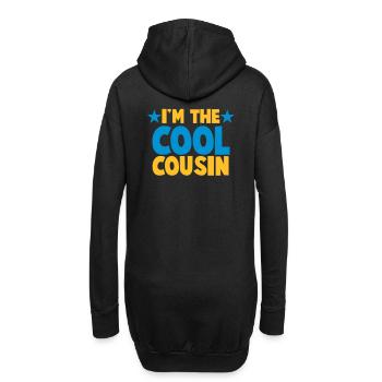 Ich bin der Cousin COOL! - Hoodie-Kleid - Schwarz - Hinten