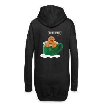 Anti Weihnachten  hassen Hasser Geschenk Fun - Hoodie-Kleid - Schwarz - Hinten