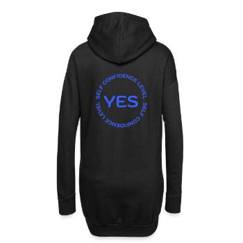 NIVEAU DE CONFIANCE EN SOI OUI bleu - Sweat-shirt à capuche long Femme - noir - Dos