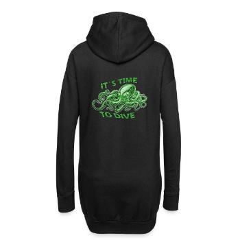 Il est temps de plonger - Sweat-shirt à capuche long Femme - noir - Dos