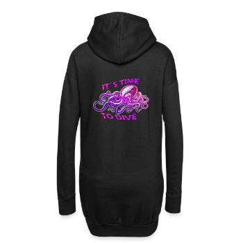 Oktopus Tauchen Taucher - Hoodie-Kleid - Schwarz - Hinten