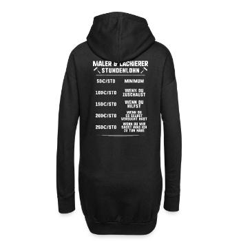 Maler und Lackierer/Maler & Lackierer/Stundenlohn - Hoodie-Kleid - Schwarz - Hinten