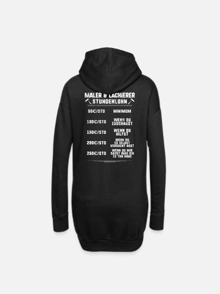 Maler und Lackierer/Maler & Lackierer/Stundenlohn - Hoodie-Kleid - Schwarz