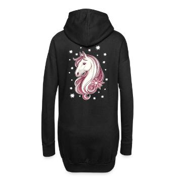 Cheval avec des étoiles - Sweat-shirt à capuche long Femme - noir - Dos