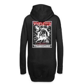 Predator - Tyrannosaurus Rex - Hoodie-Kleid - Schwarz - Hinten