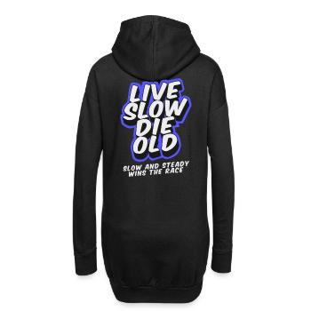 Live Slow Die Old - LSDO - Sweat-shirt à capuche long Femme - noir - Dos