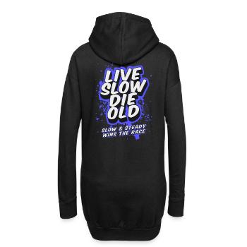 Live Slow Die Old - LSDO - Hoodie-Kleid - Schwarz - Hinten