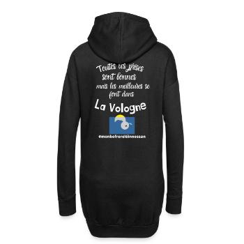T-shirt meilleures prises dans la Vologne humour - Sweat-shirt à capuche long Femme - noir - Dos
