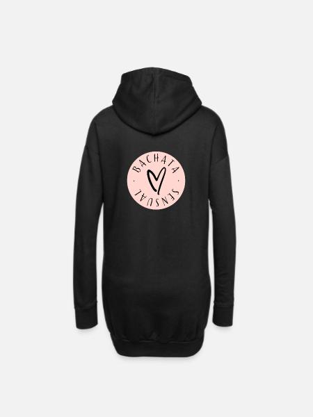 Bachata Sensual Circle - Hoodie Dress - black