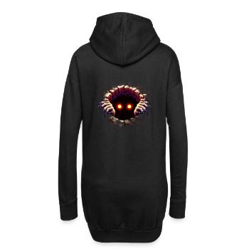 Loch Monster - Hoodie-Kleid - Schwarz - Hinten