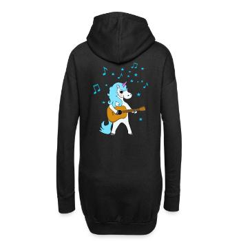 Guitare acoustique Licorne - Sweat-shirt à capuche long Femme - noir - Dos