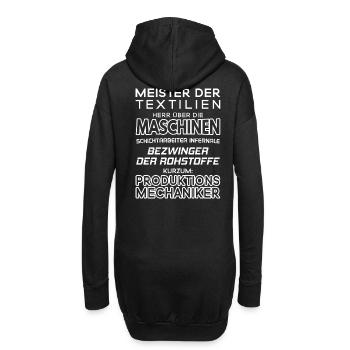 Produktionsmechaniker/Textilien/Stoffe/Gewebe - Hoodie-Kleid - Schwarz - Hinten