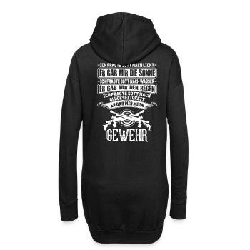 Sportschießen/Gewehr/Sportschütze/Schießen/Schütze - Hoodie-Kleid - Schwarz - Hinten