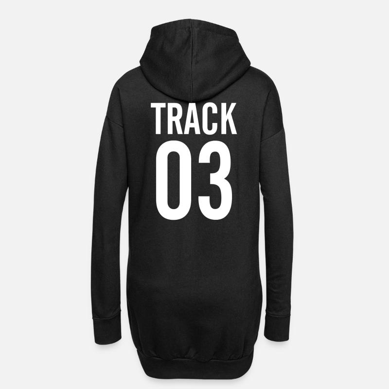 TRACK - Hoodie-Kleid - Schwarz