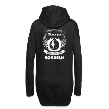 Sondes Détecteur de métaux - Sweat-shirt à capuche long Femme - noir - Dos