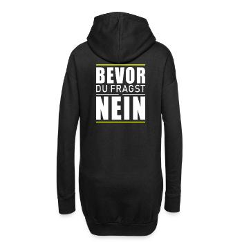 Bevor du fragst nein - Hoodie-Kleid - Schwarz - Hinten