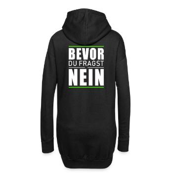 Bevor du fragst nein - Hoodie-Kleid - Schwarz - Hinten