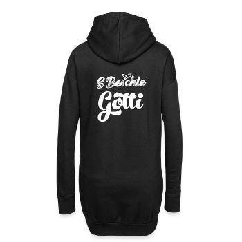 Beschte Gotti Schweiz Patentante fragen Patin - Hoodie-Kleid - Schwarz - Hinten