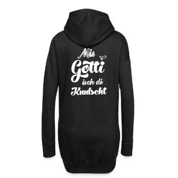 Mis Gotti isch di kuulscht Patentante fragen Patin - Hoodie-Kleid - Schwarz - Hinten