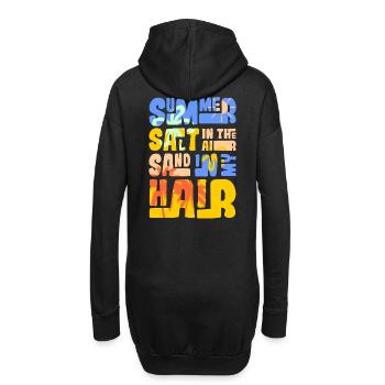 Conception de sable et de mer en été - Sweat-shirt à capuche long Femme - noir - Dos