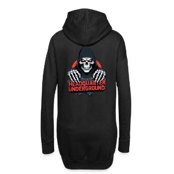 Gangster Skull - Hoodie-Kleid - Schwarz - Hinten