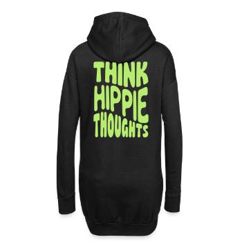 Think Hippie Thoughts - Hoodie-Kleid - Schwarz - Hinten