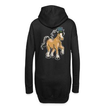 Cheval de montagne. Chevaux Alpes Ross Tyrol Tyrol Tyrol - Sweat-shirt à capuche long Femme - noir - Dos