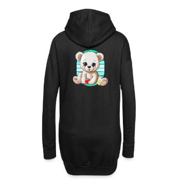 années 80 années 90 Teddy Retro Teddy Bear Ours Ours Enfants - Sweat-shirt à capuche long Femme - noir - Dos