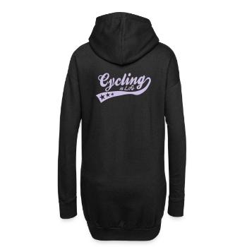 cycing is life - retro - Sweat-shirt à capuche long Femme - noir - Dos