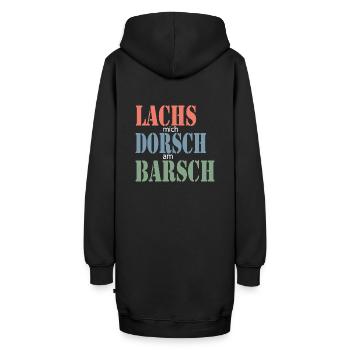 Lachs mich Dorsch am Barsch, lustiger Spruch, Koch - Hoodie-Kleid - Schwarz - Hinten
