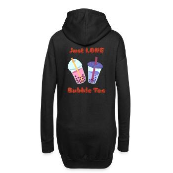 thé à bulles - Sweat-shirt à capuche long Femme - noir - Dos