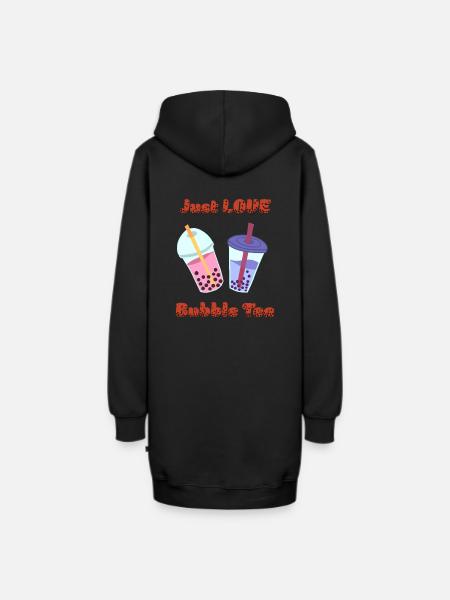 Bubble Tea - Hoodie-Kleid - Schwarz