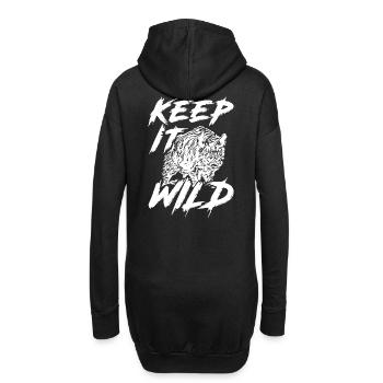2reborn keep it chasseur de sanglier, cerf jaege - Sweat-shirt à capuche long Femme - noir - Dos