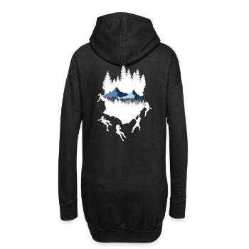 Cadeau de montagnes de rocher de grimpeur - Sweat-shirt à capuche long Femme - noir - Dos