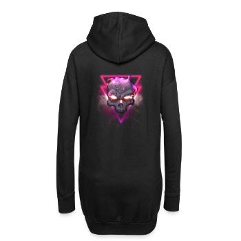 Skull in triangle - Hoodie-Kleid - Schwarz - Hinten